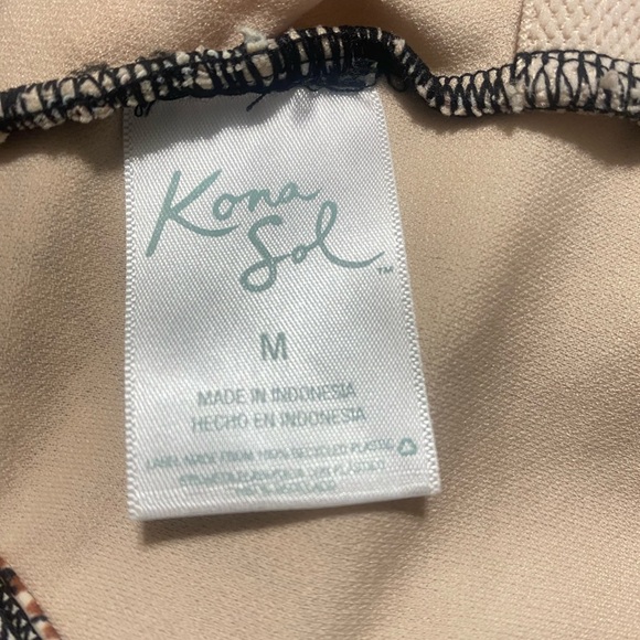 Kona Sol Snakeskin Print One Piece Swimsuit - Picture 9 of 10